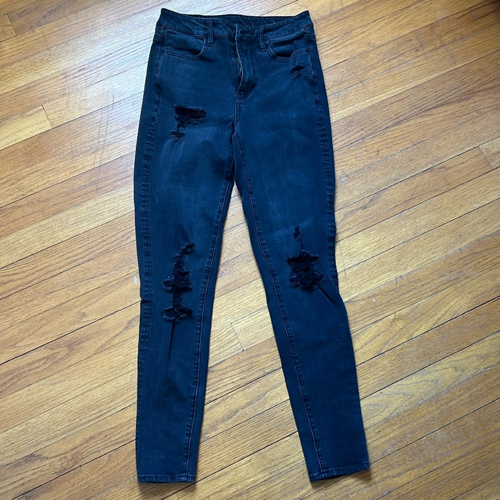American Eagle super hi-rise jegging black women’s size 4
